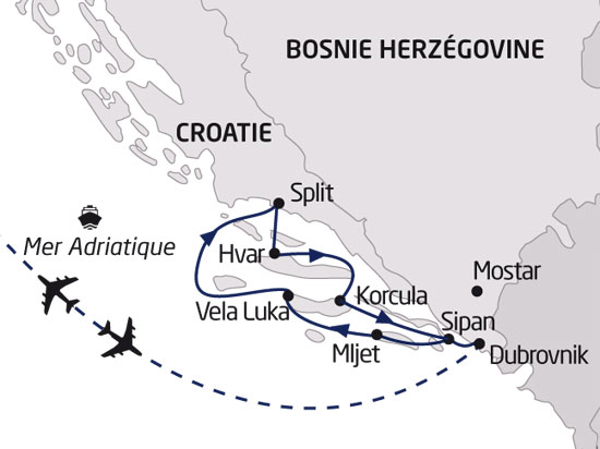 carte croatie merveilles de l adriatique 417345