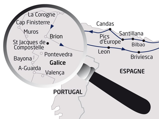 carte espagne chemins de st jacques 893584