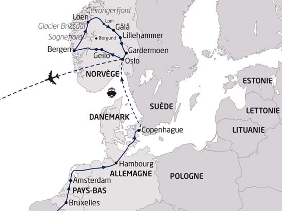 carte norvege les plus beaux fjords 11jours 845783