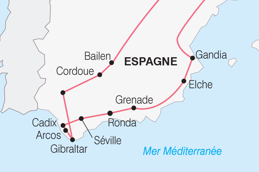 Les Villages Blancs Andalous et Gibraltar - Départ Sud Espagne
