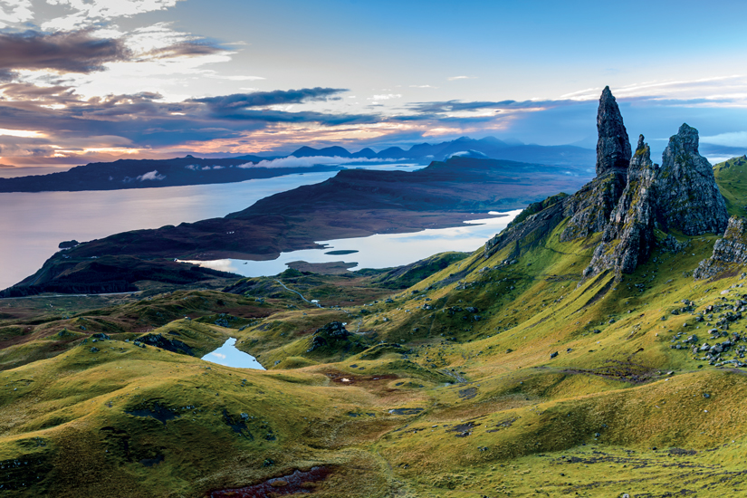 image Ecosse ile skye lever soleil endroit plus populaire vieil homme storr panorama 52 as_126249426