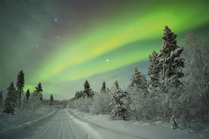image Finlande Laponie aurores boreales paysage hivernal 16 fo_90472111