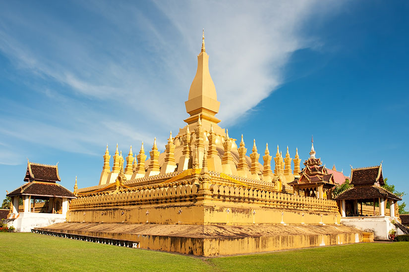 image Laos Vientiane Monument Pha That Luang  fo