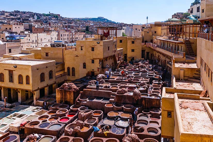 image Maroc Fes tannerie as_189391709