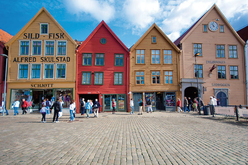 image Norvege Bergen maisons colorees
