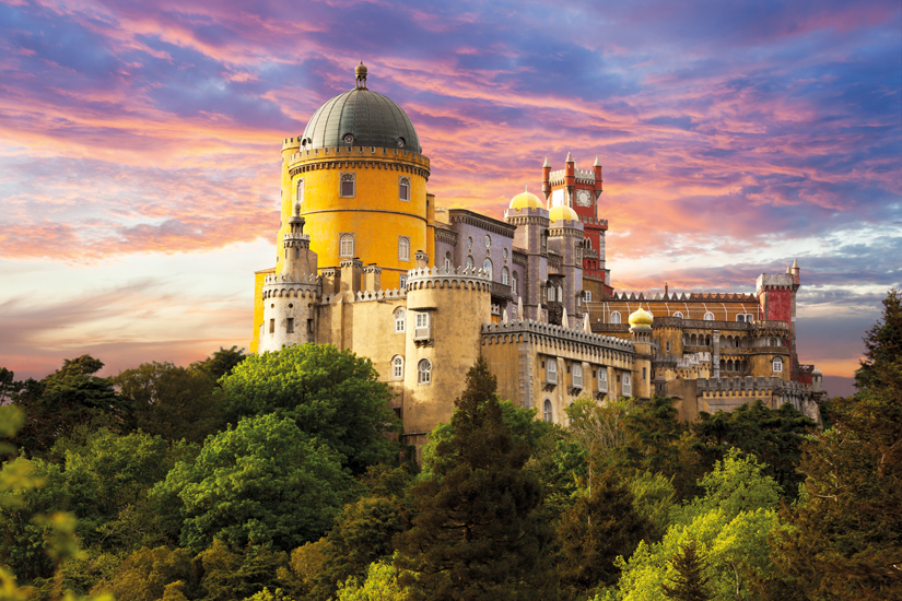 image Portugal sintra panorama palais fairy palace contre ciel coucher soleil 69 fo_53734524