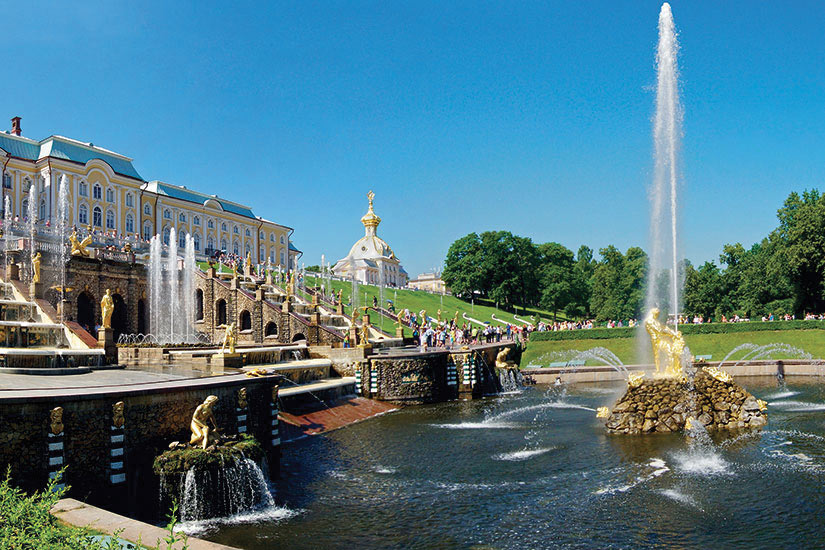 image Russie Saint Petersbourg Peterhof Fontaine Grande  fo