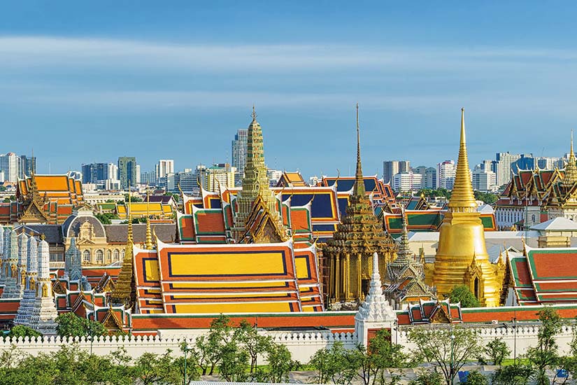 image Thailande Bangkok vue panoramique toits dores as_298206107