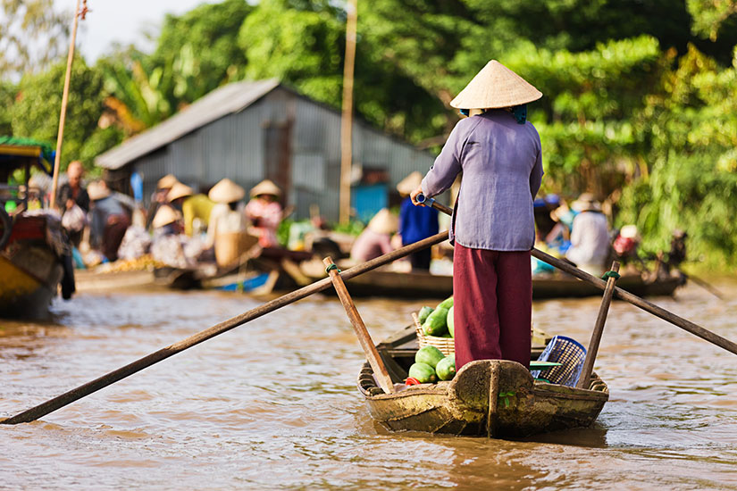 image Vietnam Delta Mekong marche flottant  it