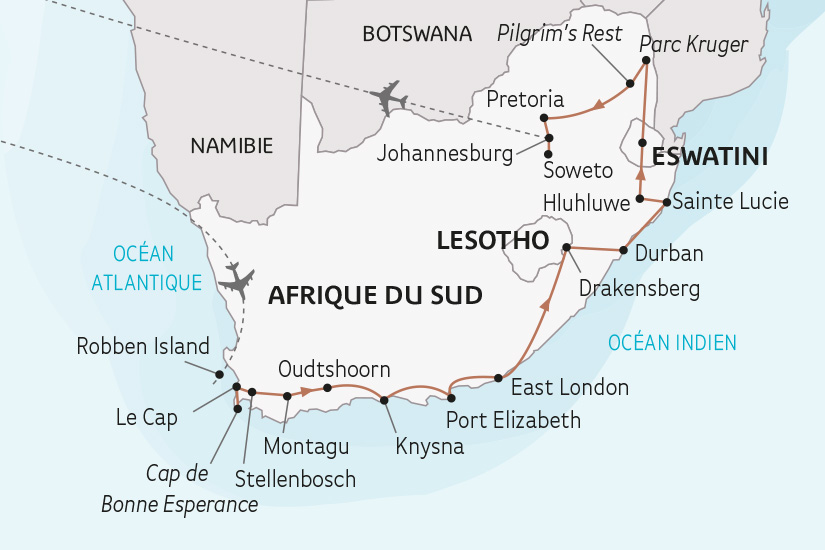carte Afrique du Sud sur les Traces de Nelson Mandela SH 2023_414 602658