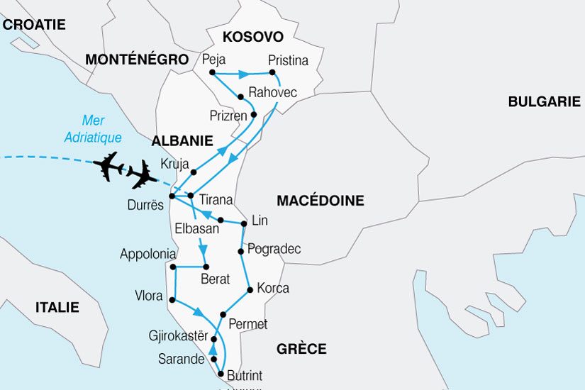 carte Albanie Kosovo 327079
