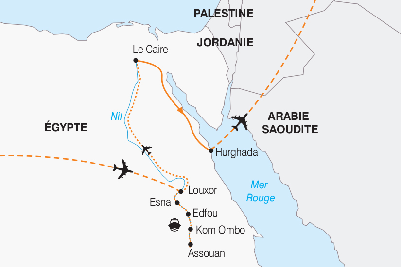 carte Egypte des rives du Nil a la Mer Rouge 2019_292 321720