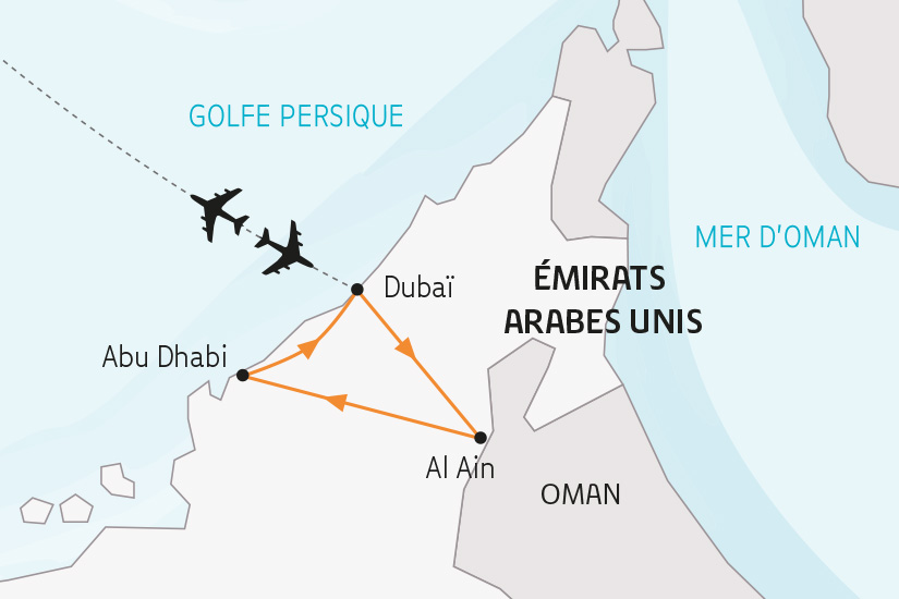 carte Emirats Arabes Unis Dubai et Abu Dhabi les Milles et une Folies SH 2023_414 876184