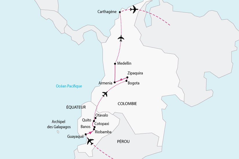 Circuit L'Equateur et la Colombie, de Chaque Cote des Andes, Colombie ...