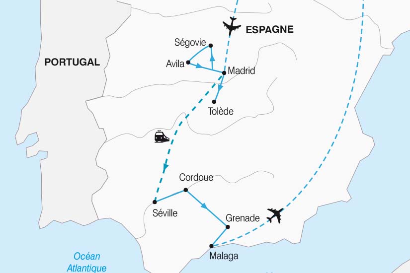 carte Espagne La Castille et l Andalousie d Alcazars en Alhambra SH 2022_388 538114