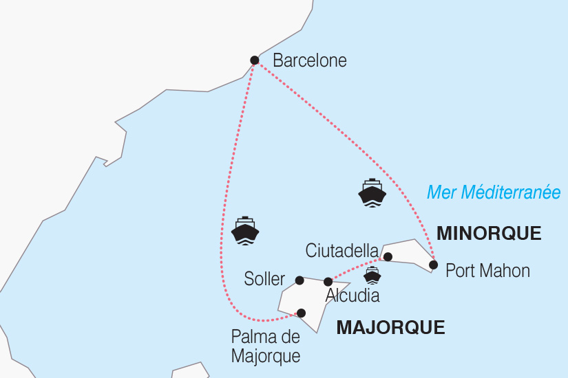 carte Espagne Les iles de Minorque et Majorque SH Sud_407 223267