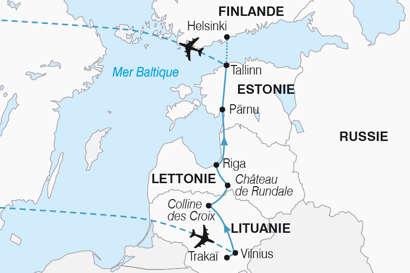 carte Estonie Lettonie Lituanie La Route de l Ambre Vilnius Tallin SH 2022_388 287318