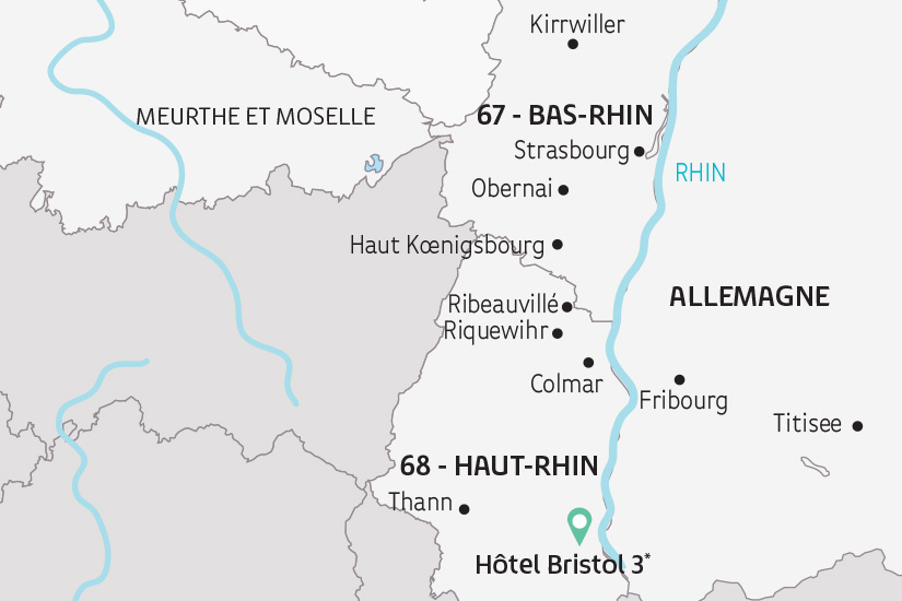 (Map) Carte France Allemagne Alsace SH 23 24 424 