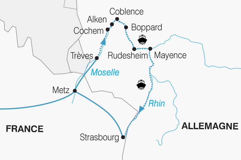 carte France Allemagne Croisiere Rhin et Moselle SH 2022_388 475472
