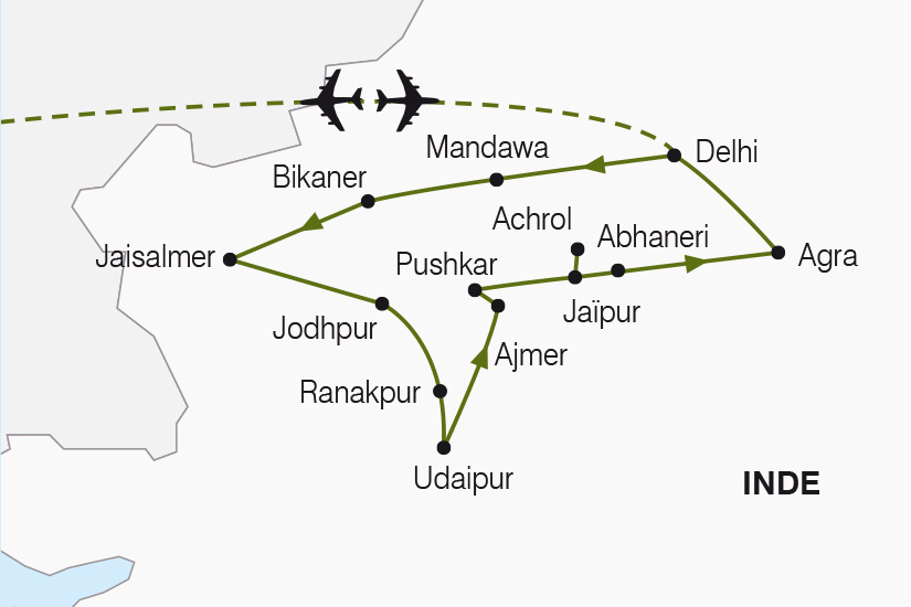 carte Inde L Inde du Nord et le Rajasthan SH 2022_388 304811