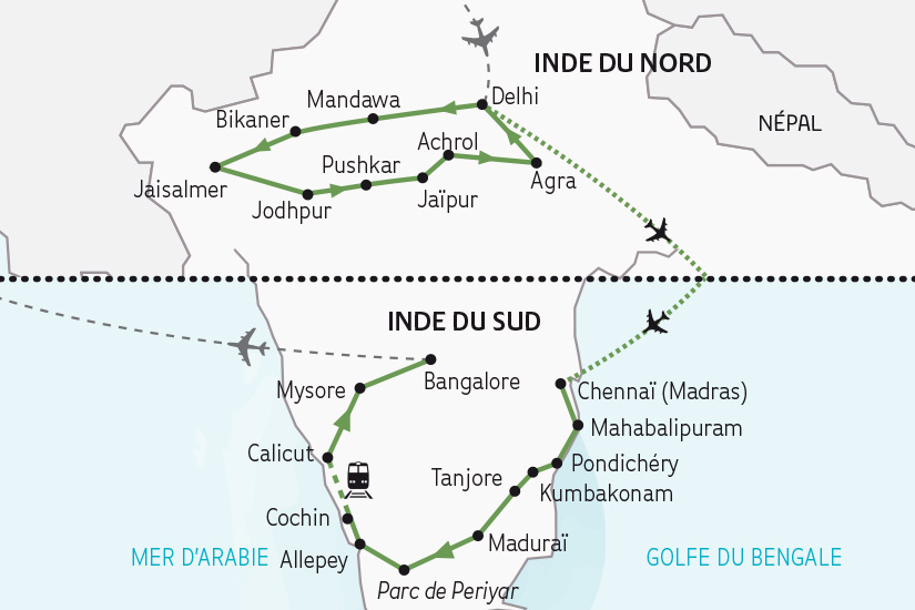 carte Inde du Nord au Sud SH 2023_414 851812