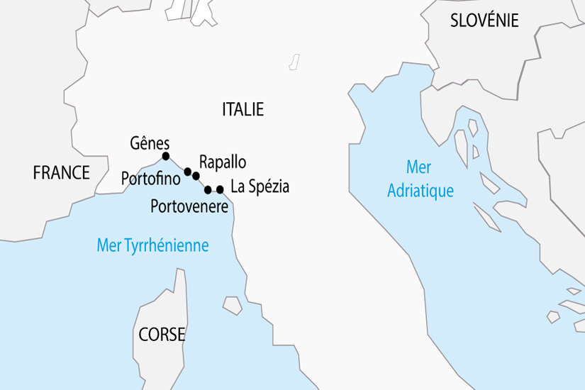 carte Italie Genes Cinque Terre Portofino depart sud 2019_297 871061