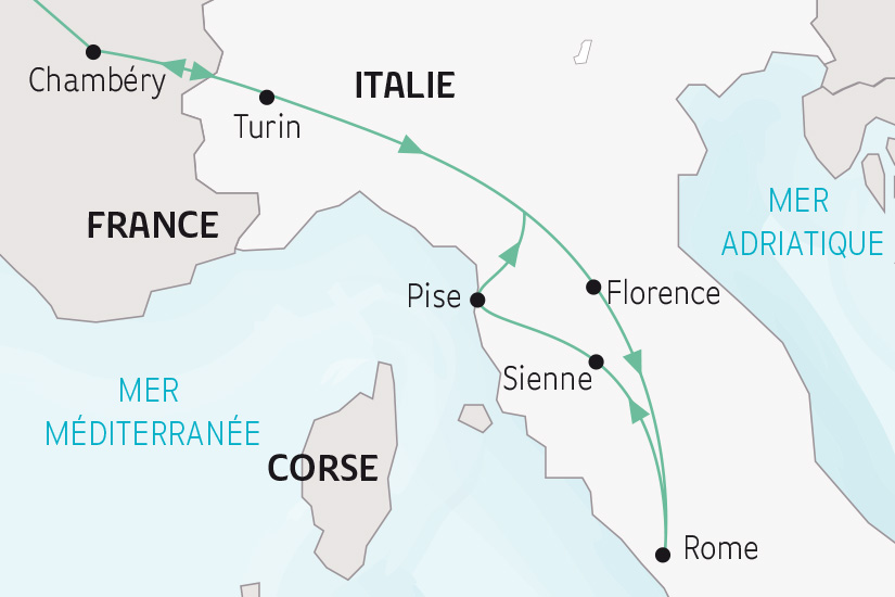 carte Italie de la Toscane a Rome SH 2023 518654