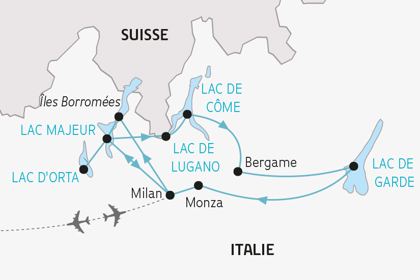 Carte Des Lacs Italiens Carte Routi re Des Lacs Italiens WAGOAV