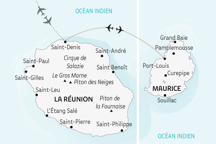 carte La Reunion Charmes de l Ocean Indien Entre Reunion Maurice SH 2023_414 528762