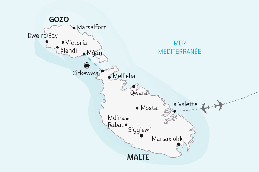 carte Malte l Ile des Chevaliers SH 2023_414 620729