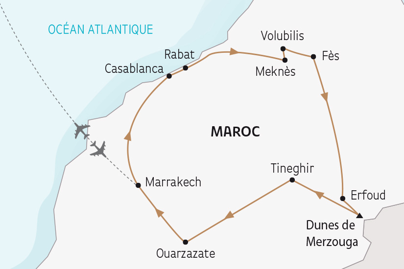 carte Maroc Cites Imperiales et Magie du Grand Sud SH 2023_414 508696