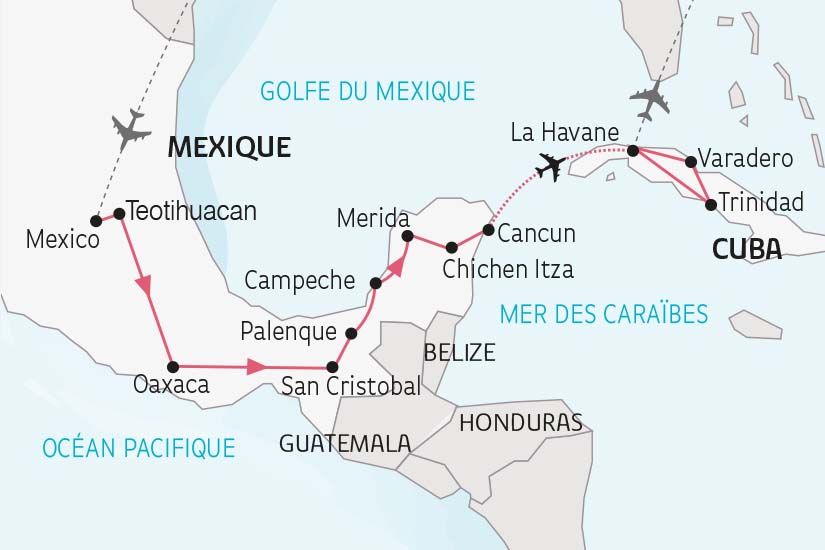 carte Mexique Cuba de Mexico a la Havane SH 2023_414 731611
