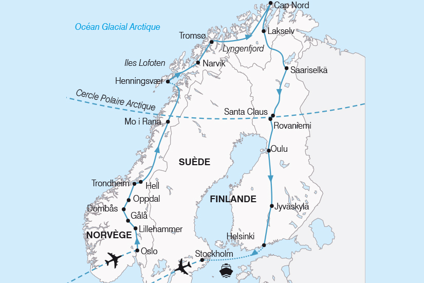 carte finlande suede norvege Circuit Finlande Norvege Suede Le Grand Tour De Scandinavie 14 Jours Salaun Holidays carte finlande suede norvege