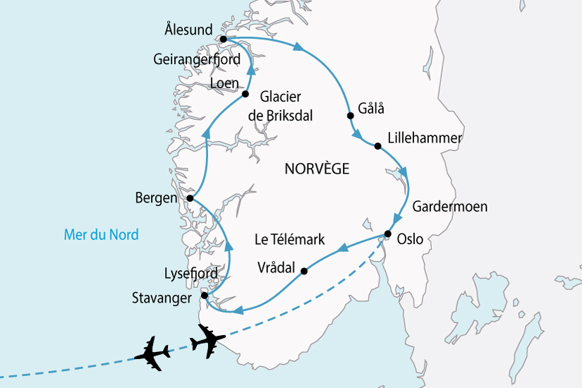 carte Norvege GrandTourFjord 334815