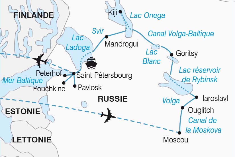 carte Russie Croisiere La Russie au rythme de la Volga de Moscou a Saint Petersbourg SH 2022_388 611814