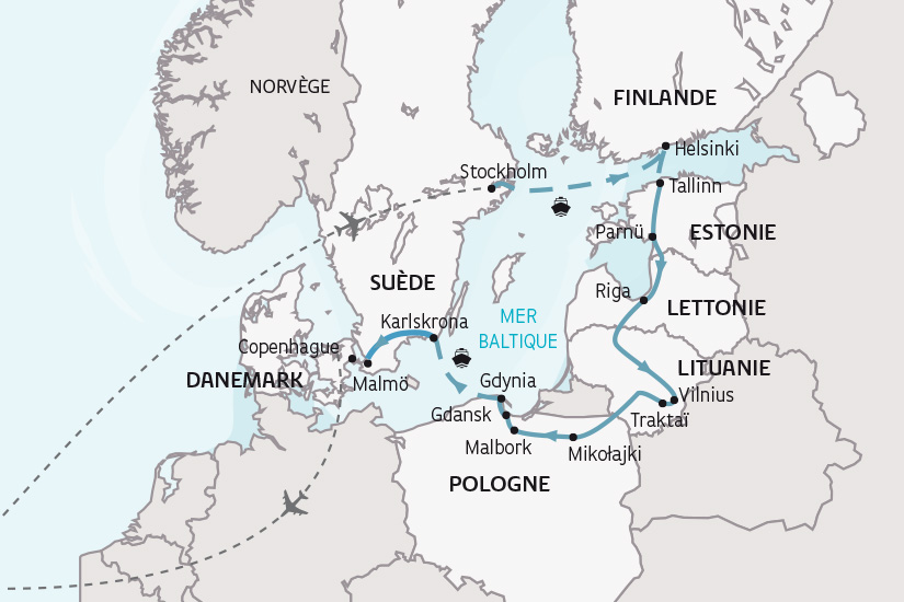 carte Scandinavie le Grand Tour de la Baltique SH 2023_414 244798