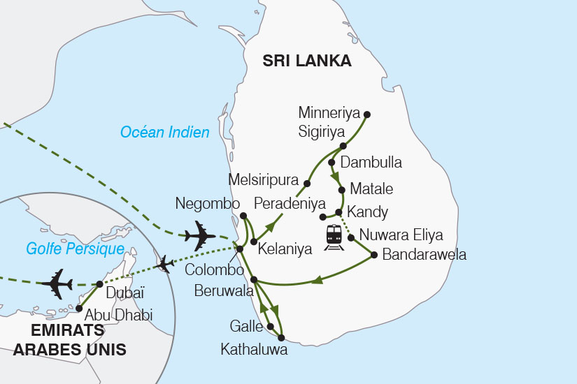 carte Sri Lanka Emirats arabes unis de l Ocean Indien au Golfe Persique SH 2023_411 639112