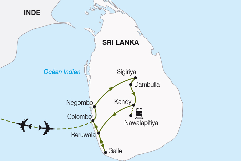 carte Sri Lanka l ile aux epices SH22_388 821569