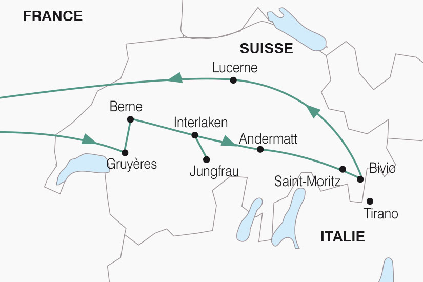carte Suisse Glaciers et trains de Montagne SH 2023_411 528569