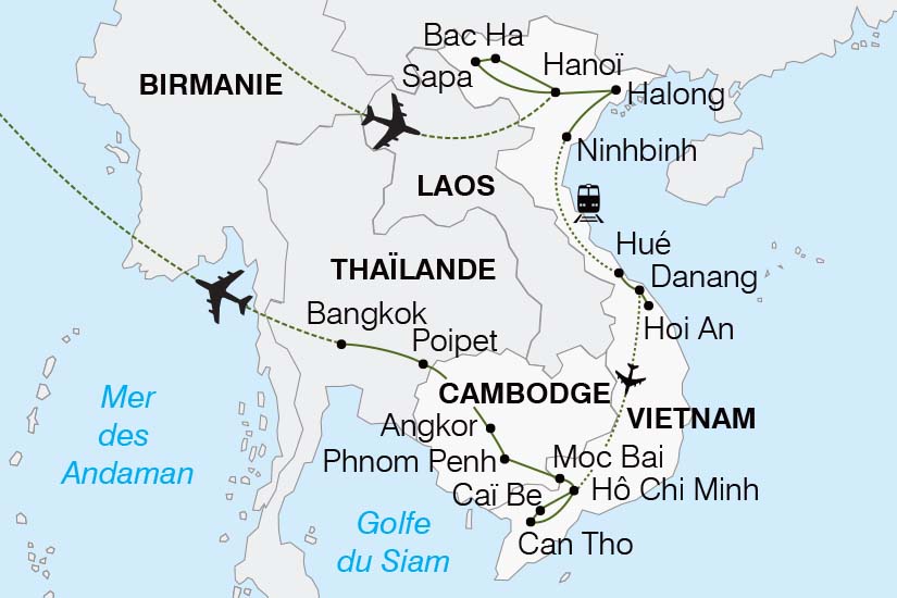 carte Vietnam Cambodge A la rencontre des Minorites Ethniques SH 2022_388 249263