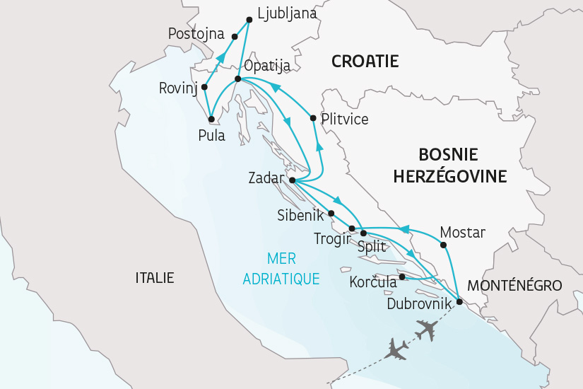 Bosnie-Herzégovine - Croatie - Monténégro - Slovénie - La Croatie du Nord au Sud pour les départs de 2027