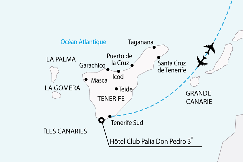 (Map) Carte Espagne Canaries Sejour Decouverte Tenerife Sh 2018 236 