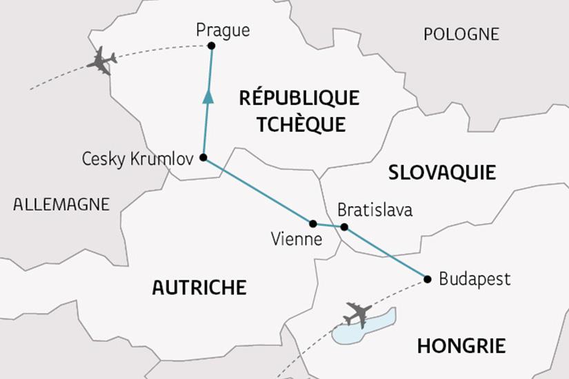Autriche - République tchèque - Hongrie - Slovaquie - Perles d'Europe Centrale