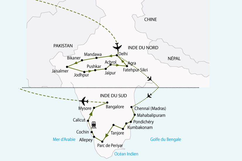 Circuit en Inde : L'Inde, du Nord au Sud 21 jours - Salaün Holidays
