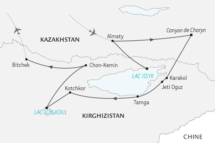 Le Kazakhstan et le Kirghizistan, sur la route des steppes et des caravanes (petit groupe - 6-12 pers.) 4 *