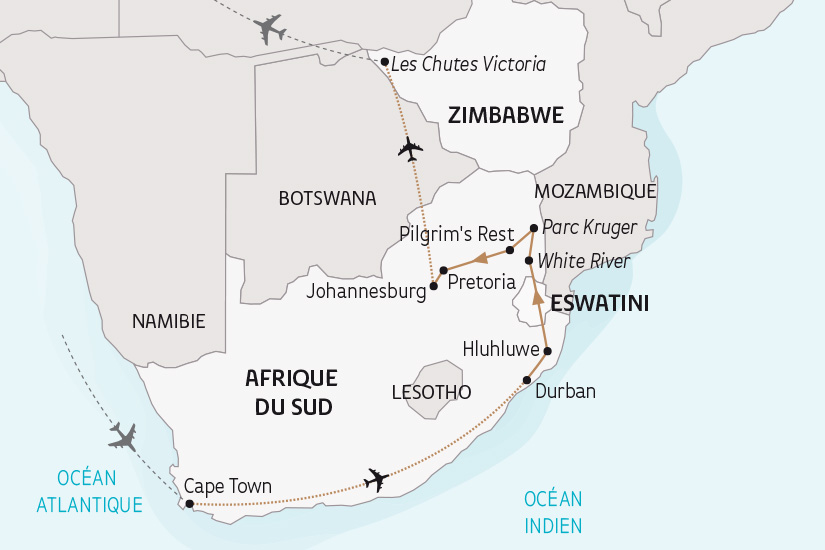 Afrique du Sud - Swaziland - Eswatini - Zimbabwe - Circuit Afrique Australe, du Cap et Hermanus aux Chutes Victoria