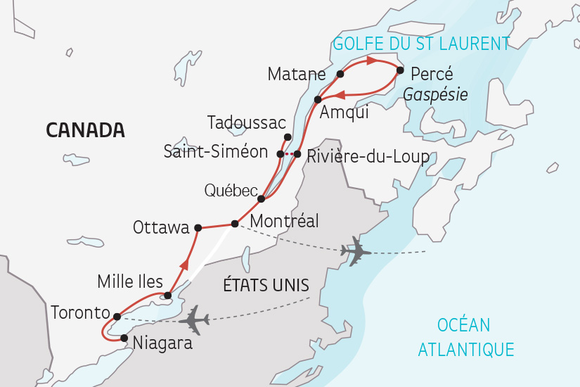 Canada - Est Canadien - Circuit Le Canada et la Gaspésie, les Belles Provinces