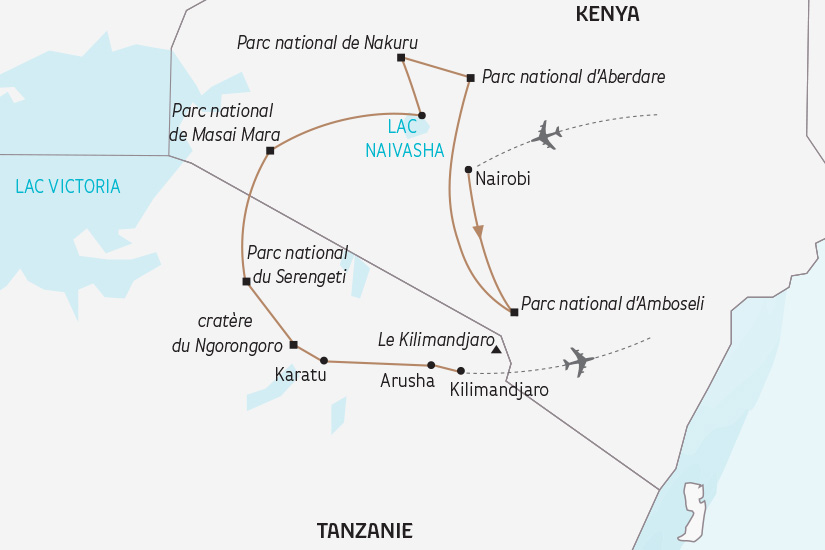 Kenya - Tanzanie - Circuit Safari Kenya et Tanzanie, de Chaque Côté du Kilimandjaro