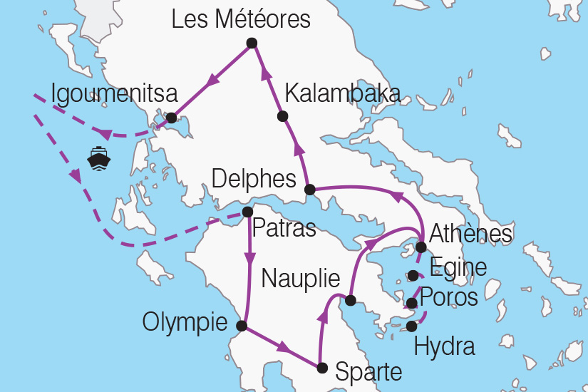 Grèce - Italie - Circuit La Grèce Antique, les îles Saroniques et les Météores - Départ Sud
