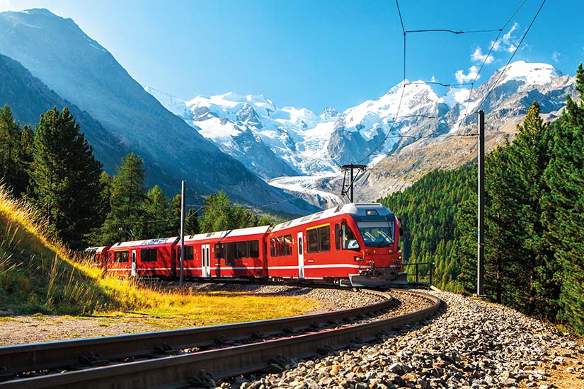 Glaciers Suisses et Trains de Montagne